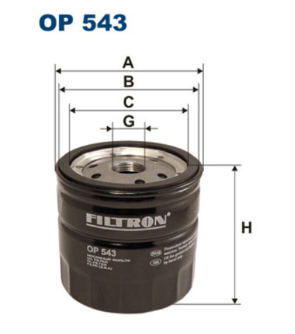 OP543 - FILTER ULJA - FILTRON